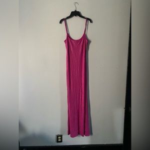 Skims Barbie pink shimmer lounge maxi